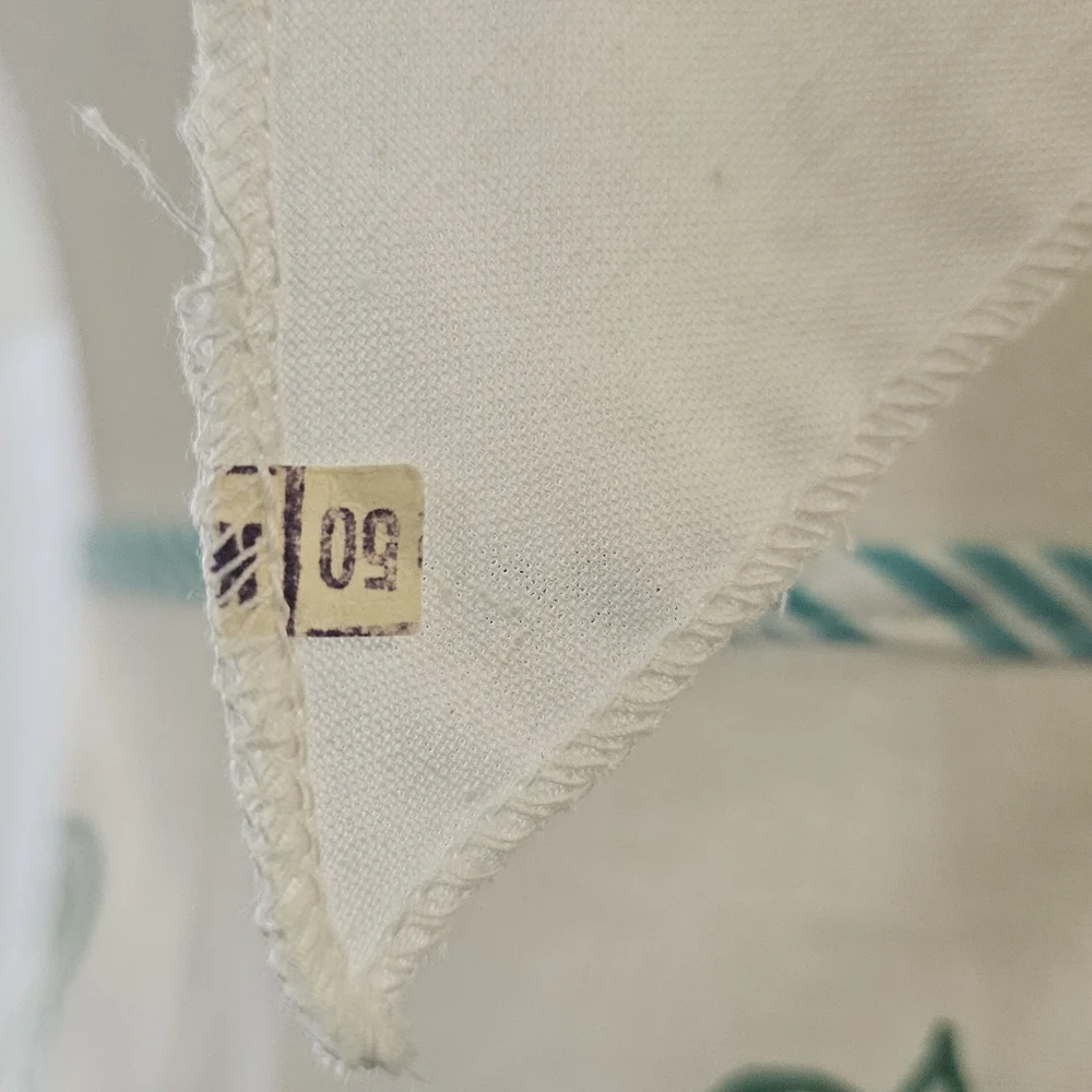 VTG Cotton Kitchen Apron & Bandana Set Blue Green Teal Swirled Design Pattern. - Picture 9 of 16